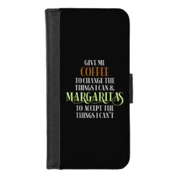 Coffee &amp; Margarita Lover Funny Saying iPhone 8/7 Wallet Case