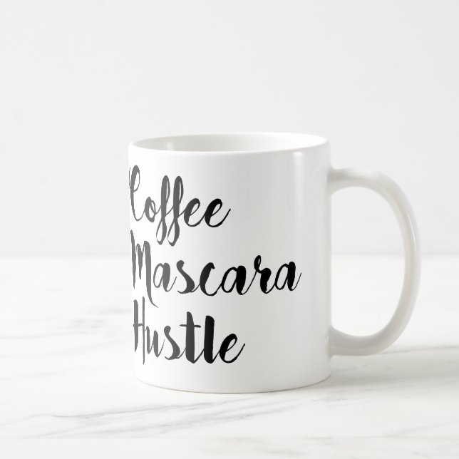 "Coffee Mascara Hustle" Mug (Right)