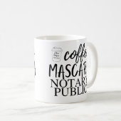 Coffee Mascara Notary Public Coffee Mug (Front Right)