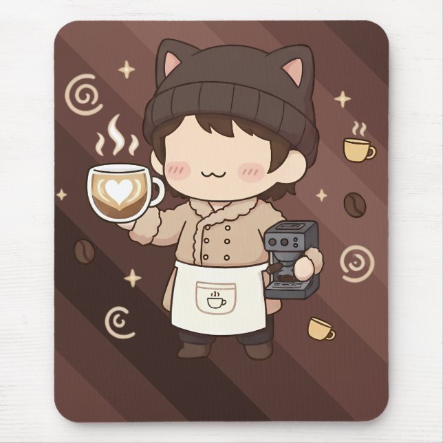 Coffee Master Espresso Expert Art Mouse Pad (Front)