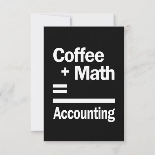 Coffee  Math  Accounting RSVP Card