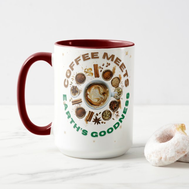 Coffee Meets Earth’s Goodness – Starry Herbal Brew Mug (With Donut)
