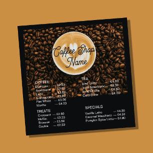Coffee Menu Board   Cafe Menu Sign   Coffee Shop 