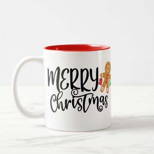 Coffee Merry Christmas Cookie Mug - Decoration (Left)