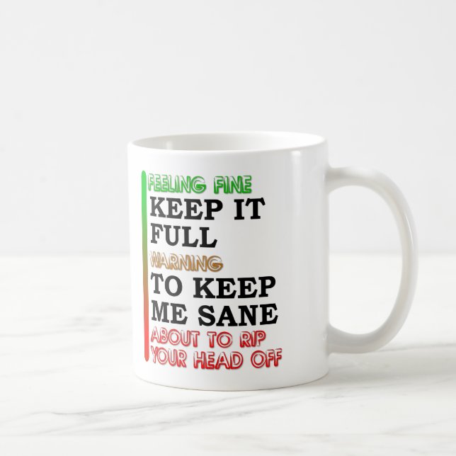 Coffee Meter Funny Mug (Right)