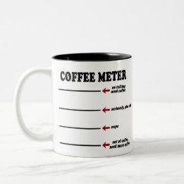 Coffee Meter (The Original Coffee Meter Mug!) Two-Tone Coffee Mug