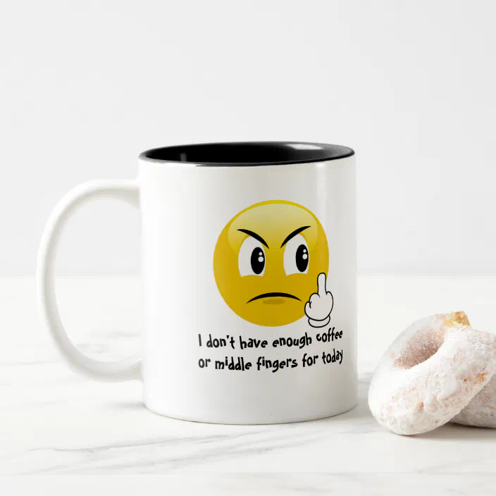 PERSONALISED MUG  EMOJI MUG  COFFEE CUP  I Doughnut give a S*&T mug 