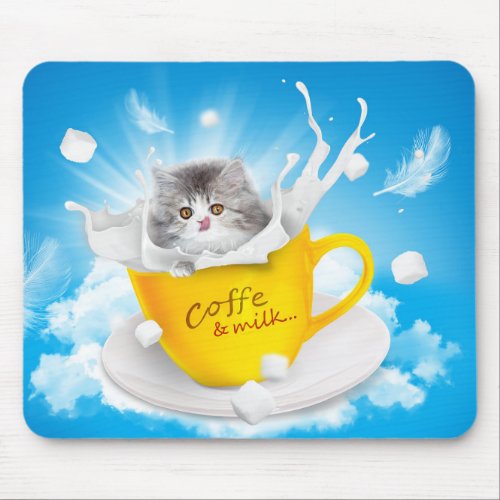 Coffee  Milk Colorful image Mouse Pad