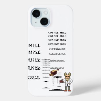 Coffee Mill 03 Iphone 15 Case by ZunoDesign at Zazzle