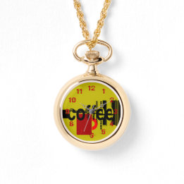 Coffee Minimalist Graphic Art Numbered Face Watch