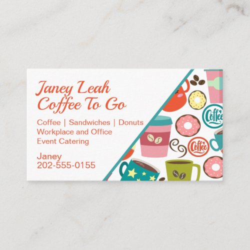 Coffee Mobile Catering Cafe Business Card
