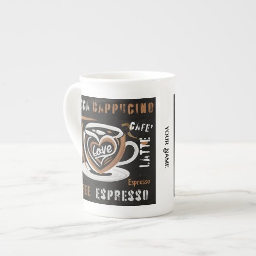 Coffee Mocca Cappucino Esspreso CafeLatte Bone China Mug