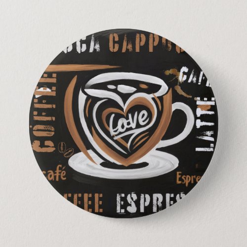 Coffee Mocca Cappucino Esspreso CafeLatte Button