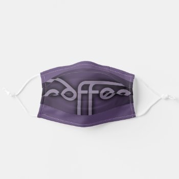 Coffee Mod Shadows Adult Cloth Face Mask by identica at Zazzle