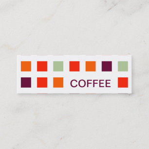COFFEE mod squares Mini Business Card