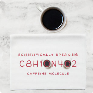 Coffee Molecule Formula Kitchen Towel