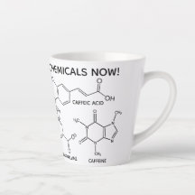 Coffee Molecules Cup O' Chemicals Custom Latte Mug
