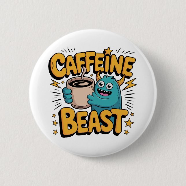 Coffee Monster Button (Front)