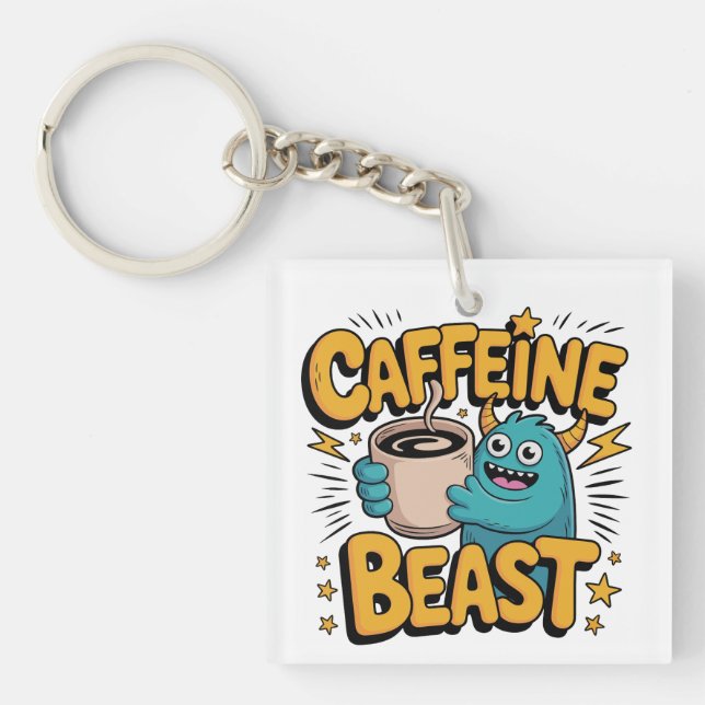 Coffee Monster Keychain (Front)