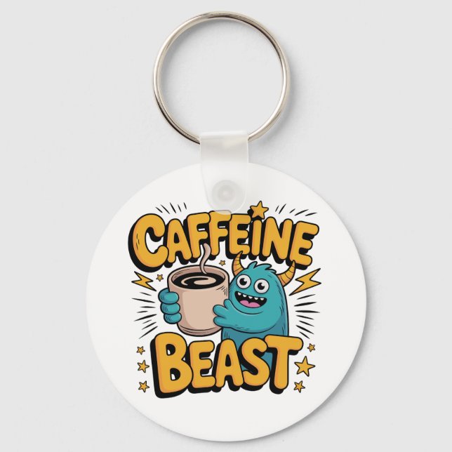 Coffee Monster Keychain (Front)