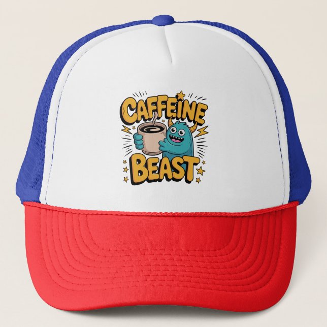 Coffee Monster Trucker Hat (Front)