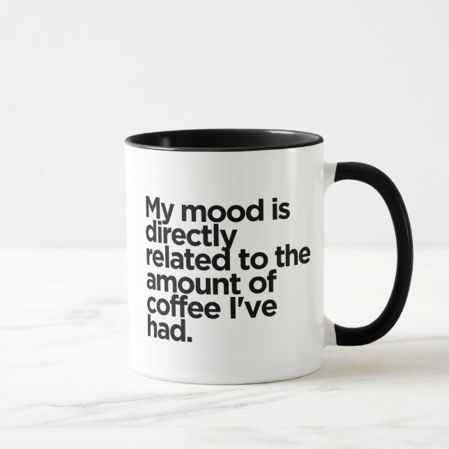 Coffee = Mood Booster Mug – Funny Coffee Lover  (Right)