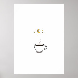 Coffee & Moon Moment Poster