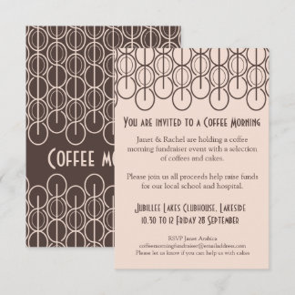Coffee morning fundraiser event invitation