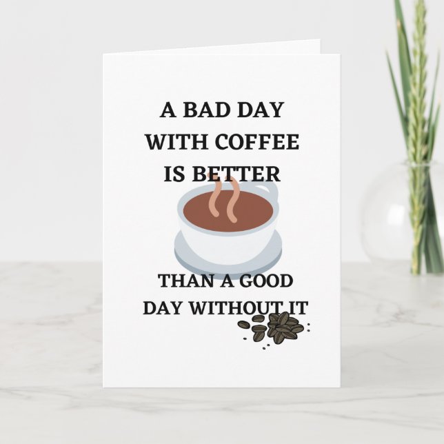 Coffee morning routine coffee quote gift card (Front)