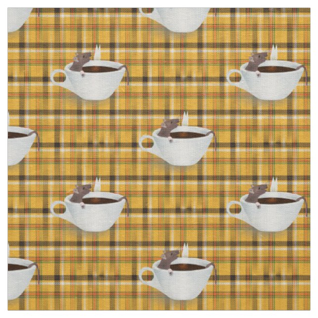 coffee mouse fabric (Swatch)