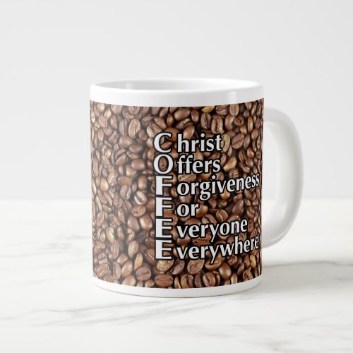 Coffee Mug 20 Oz Christ Offers Forgiveness Revers