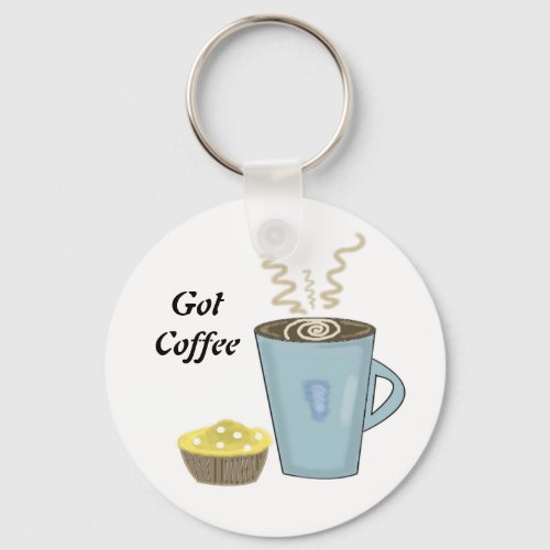 Coffee Mug and Muffin Keychain