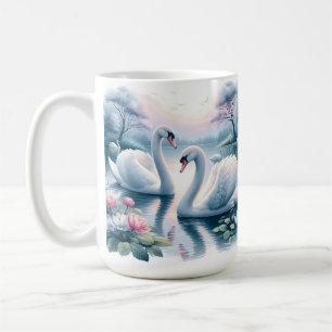Coffee Mug - Beautiful Swans in Tranquil Water