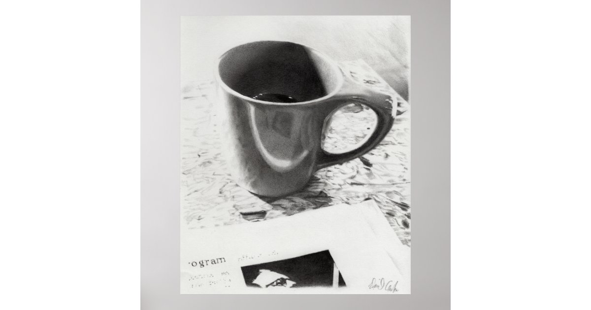 black coffee mug drawing