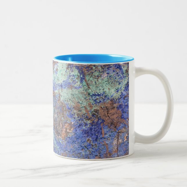 Coffee Mug--Blue Copper Two-Tone Coffee Mug (Right)