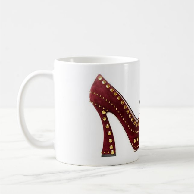 Coffee Mug Cinderella Red Shoes Quote Tea Cup (Left)