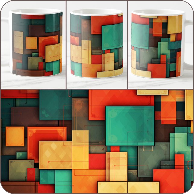 COFFEE MUG - Color-Blocks in Many Colors (Front) (Creator Uploaded)