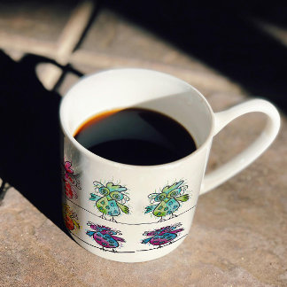 Coffee mug (Colorful Whimsical Birds 01)