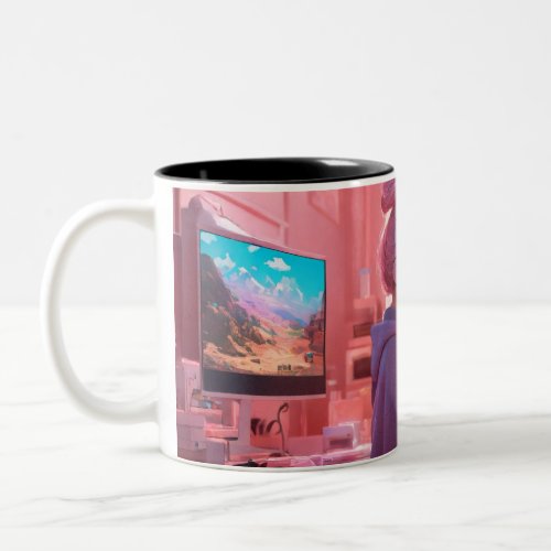 Coffee mug cozy daydreams lofi girl 