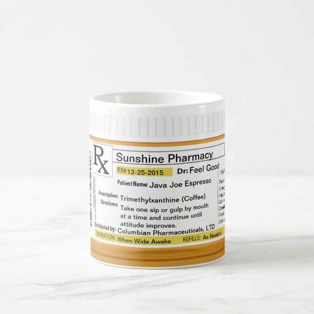 Coffee Mug Customizable Prescription RX (Center)