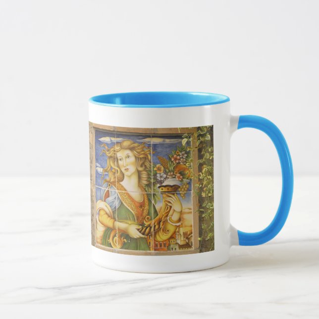 Coffee Mug--Deruta Tile Lady Mug (Right)