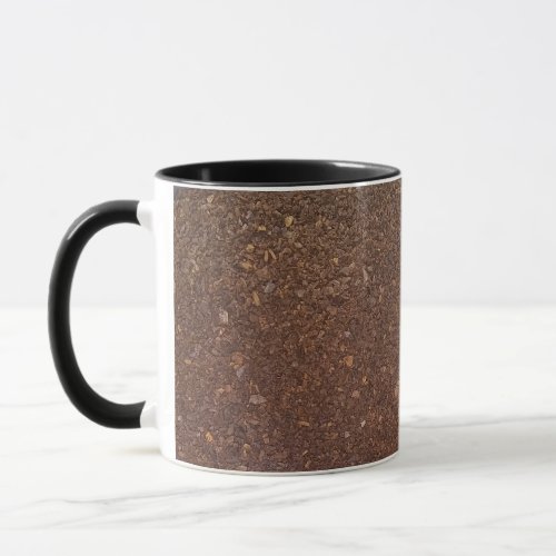 Coffee Mug designed with Coffee Grounds
