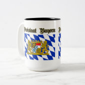 Coffee Mug displaying the Bavarian Coat of Arms (Front Left)