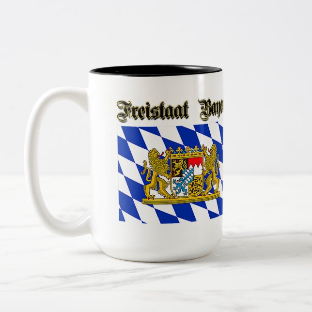Coffee Mug displaying the Bavarian Coat of Arms (Left)