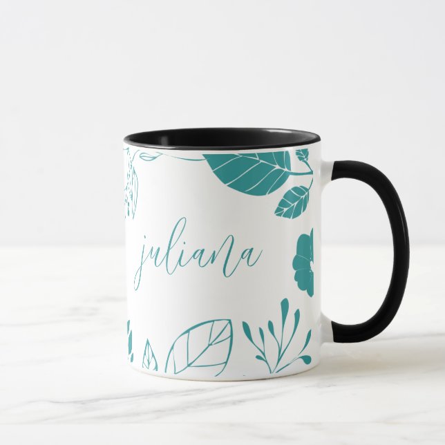 Coffee Mug: Floral Infusible Ink Mug Design (Right)