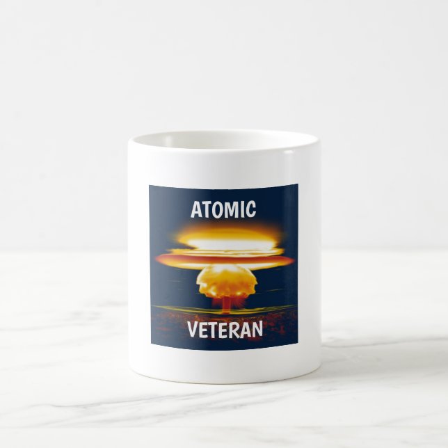 Coffee Mug for Atomic Veteran with Mushroom Cloud (Center)