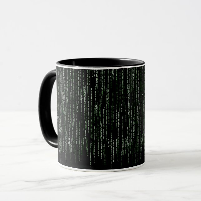 Coffee mug for programmers (matrix) (Front Left)