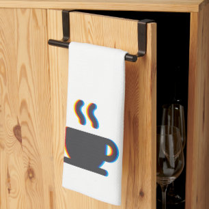 Coffee Mug Glitch Kitchen Towel