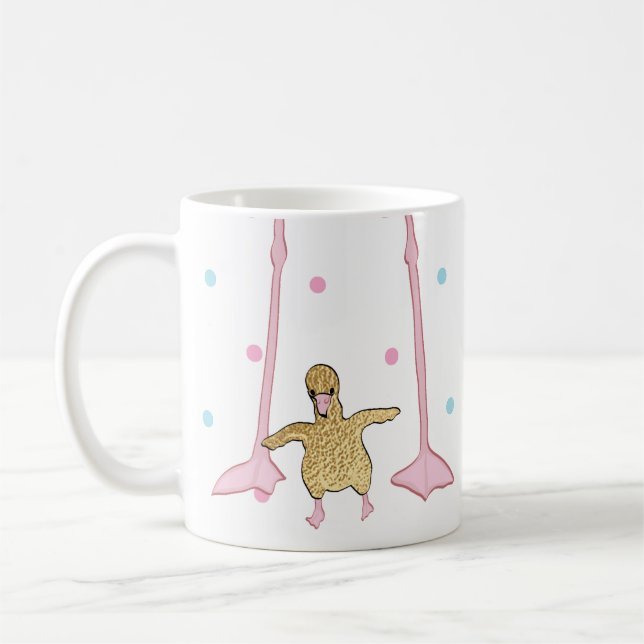 Coffee mug "Gold Flamingo Mom & Baby" Sippy Cup (Left)