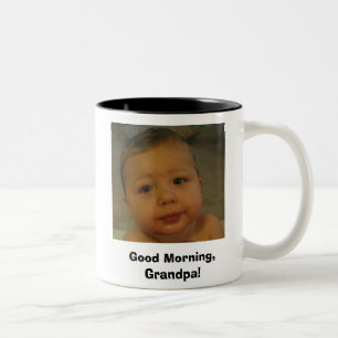 coffee mug, Good Morning, Grandpa! Two-Tone Coffee Mug